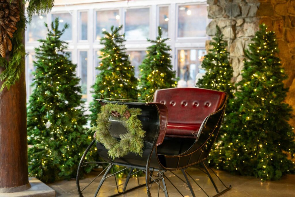 świąteczne dekoracje w hotelu